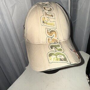 BASS PRO SHOPS Spellout Strapback Hat Cap Buck Deer Hunting Fishing Rare HTF